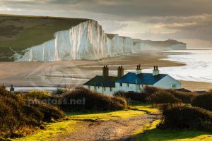 Winter morning at Coastguard Cottages by Slawek Staszczuk