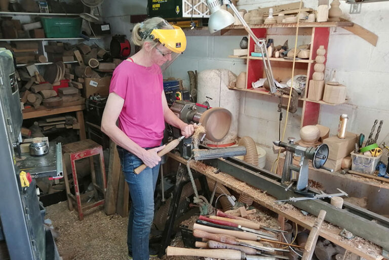 Anna Cates in her workshop